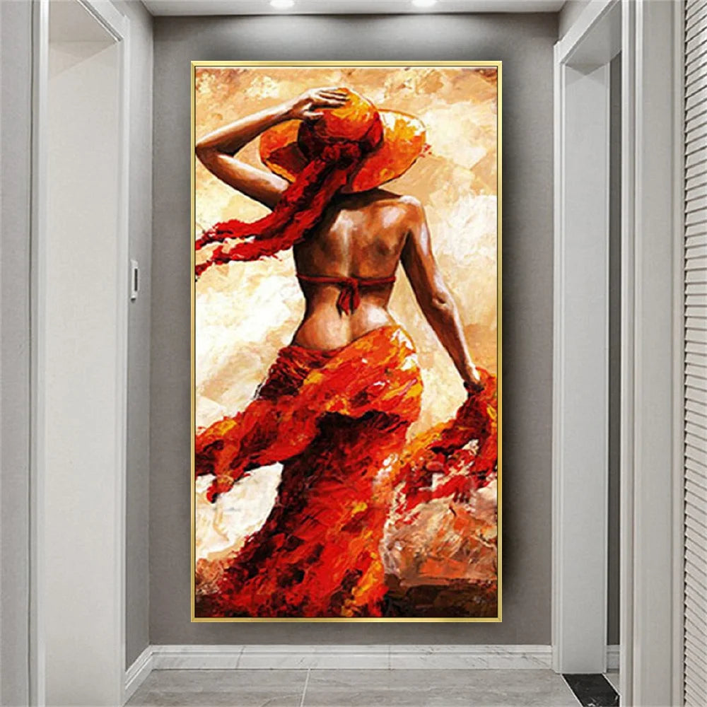 Modern 100% Hand-Painted Nude Women Oil Painting