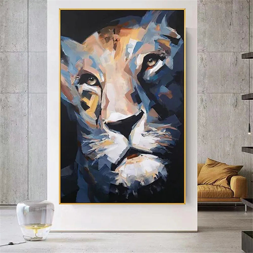 Hand-Painted Animal Canvas Wall Art