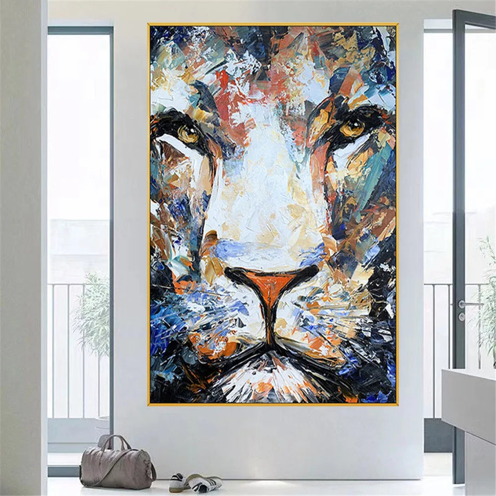 Hand-Painted Animal Canvas Wall Art