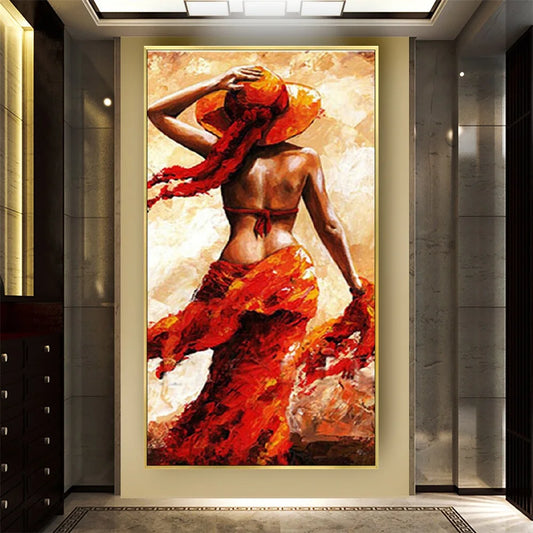 Modern 100% Hand-Painted Nude Women Oil Painting