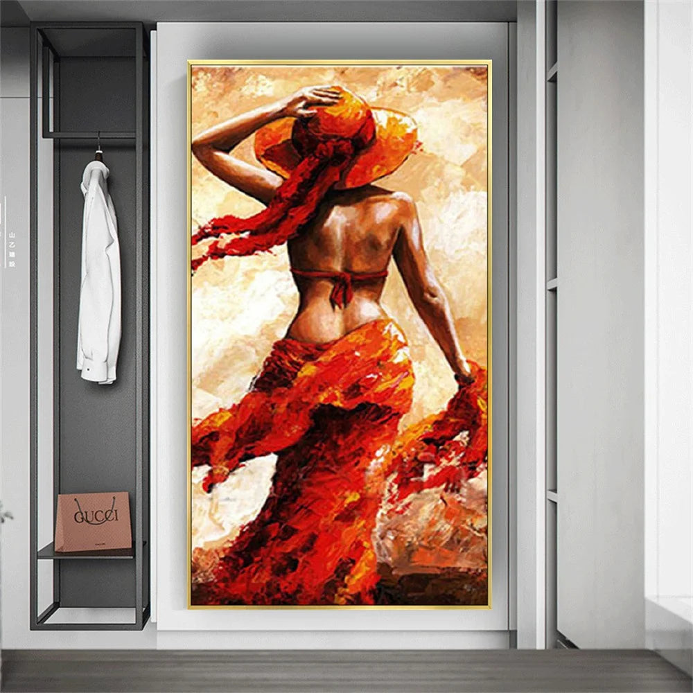 Modern 100% Hand-Painted Nude Women Oil Painting