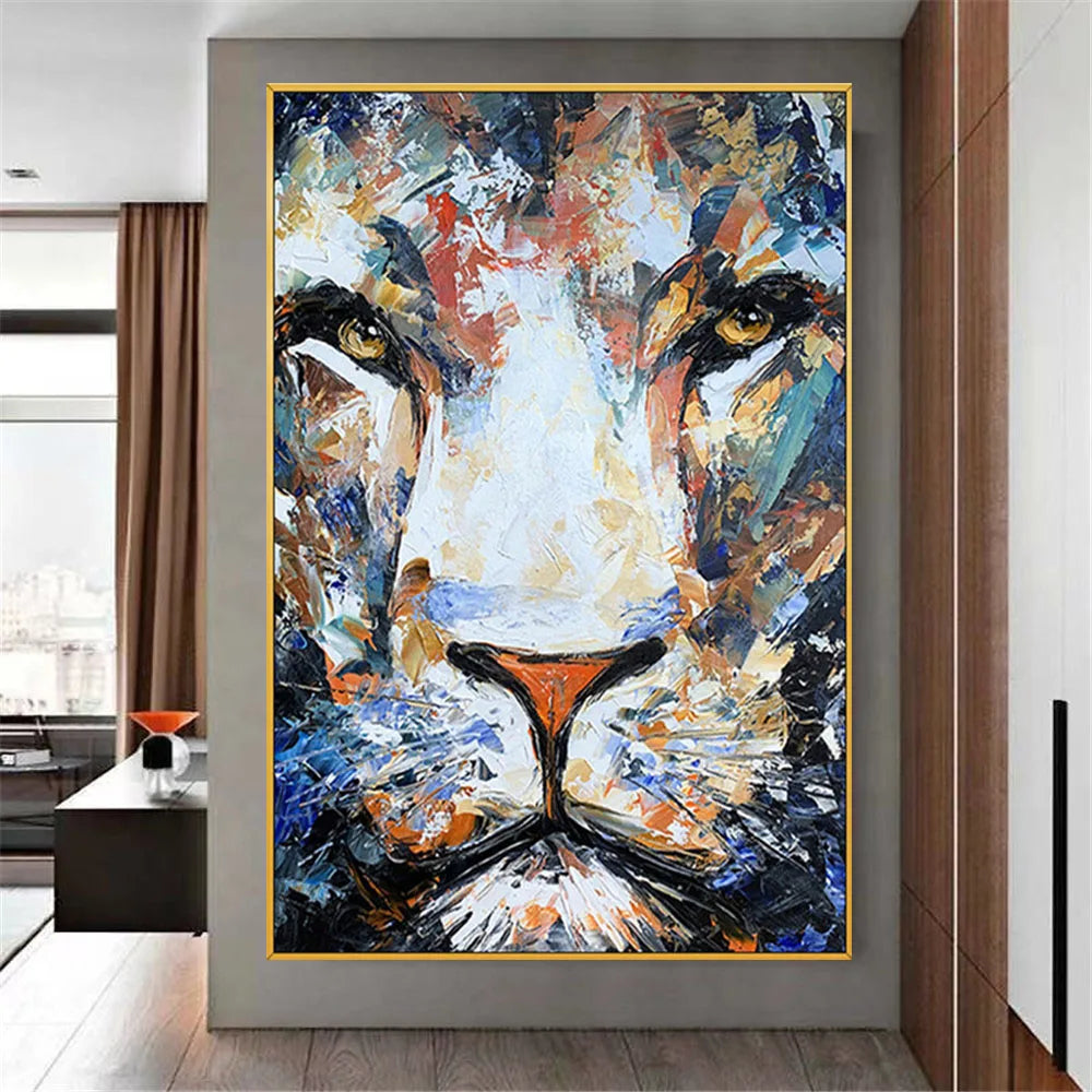 Hand-Painted Animal Canvas Wall Art