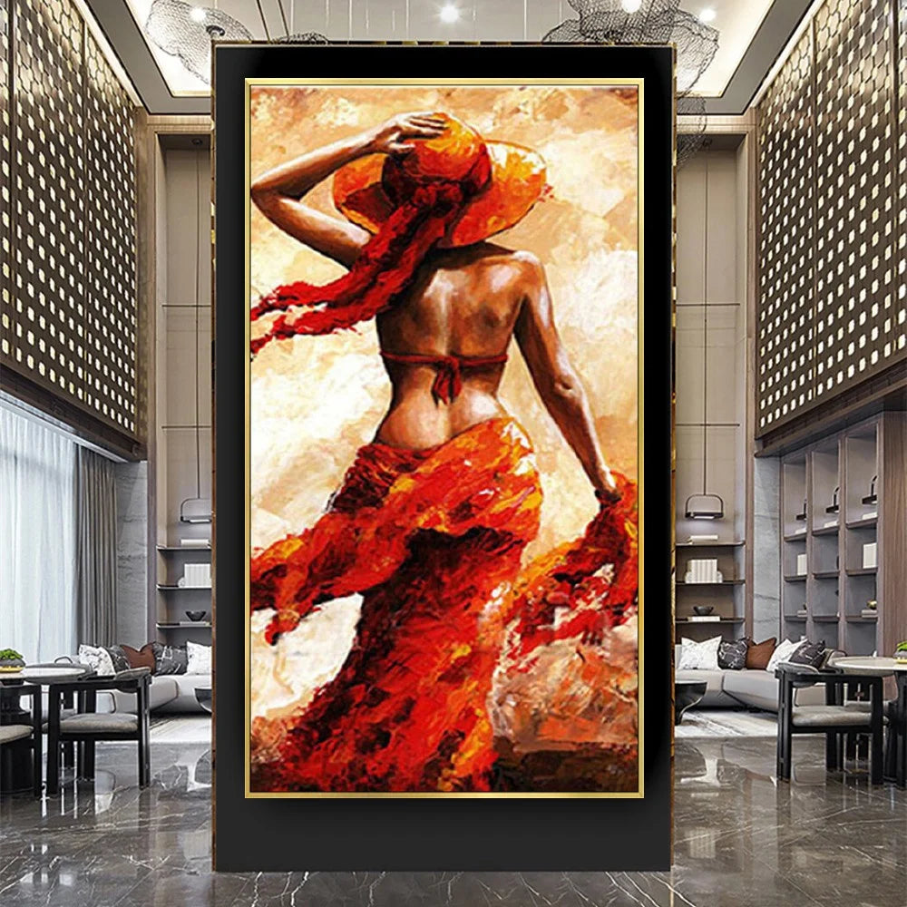 Modern 100% Hand-Painted Nude Women Oil Painting