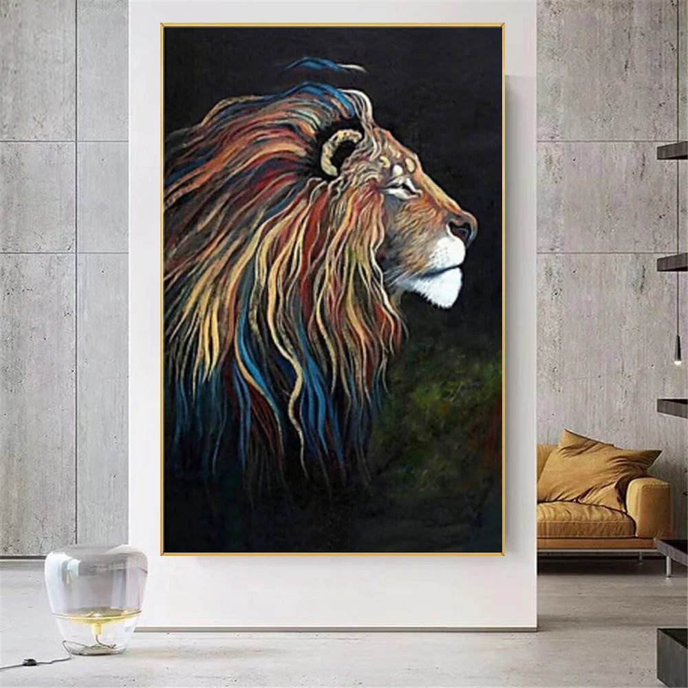 Hand-Painted Animal Canvas Wall Art