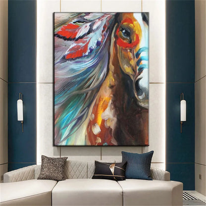 Hand-Painted Animal Canvas Wall Art