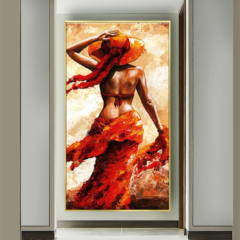 Modern 100% Hand-Painted Nude Women Oil Painting