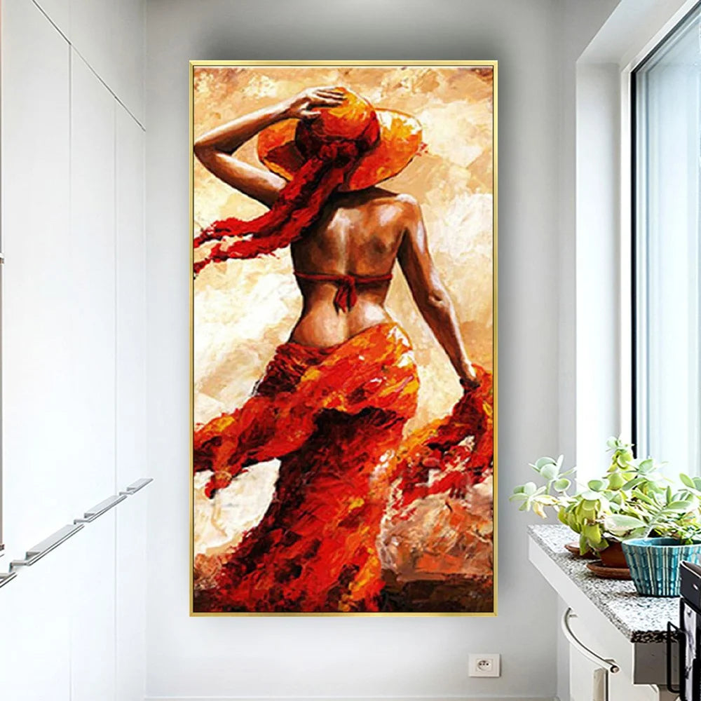 Modern 100% Hand-Painted Nude Women Oil Painting