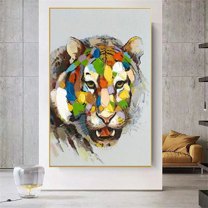 Hand-Painted Animal Canvas Wall Art