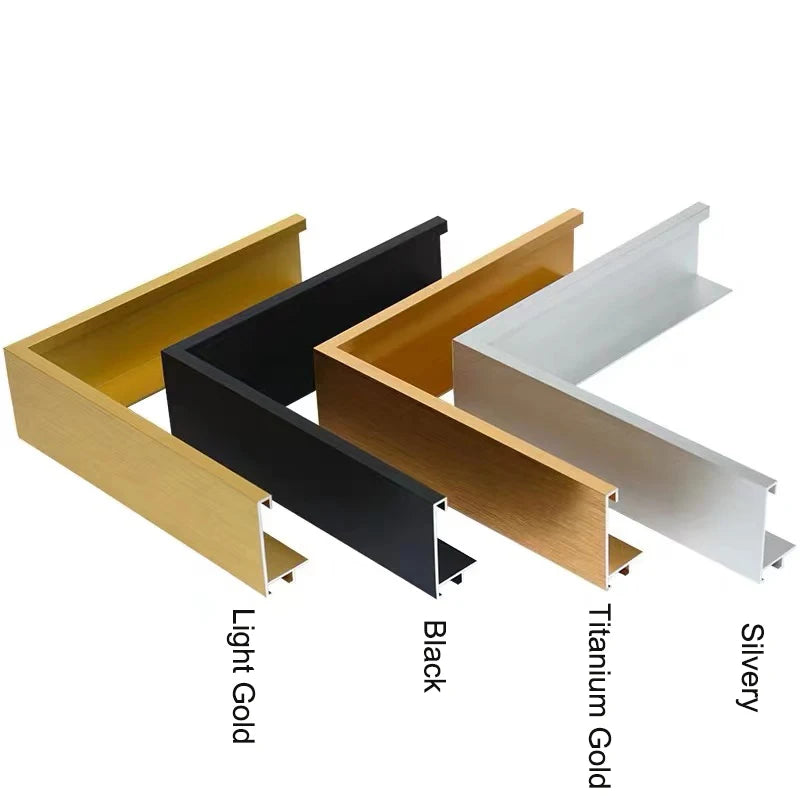 Classic Gold & Black Aluminum Frame for Canvas & Oil Paintings