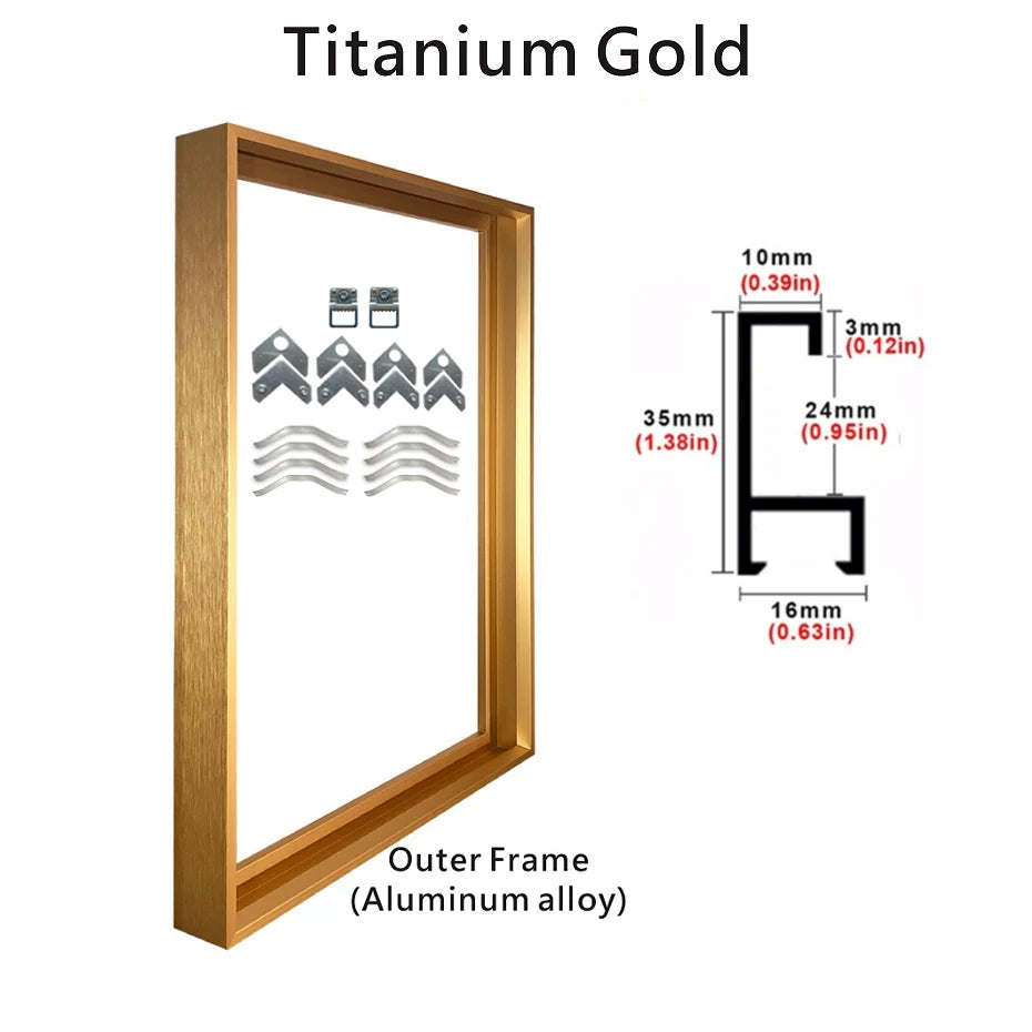 8 Colours 40x50cm & 30x40cm Metal Aluminum Frames for Oil Paintings & Artwork, Home Decor